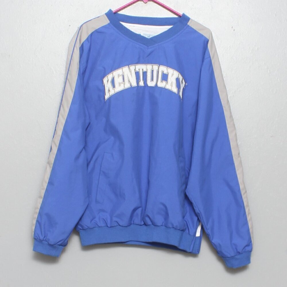 Russell vintage Kentucky blue gray pullover windbreaker